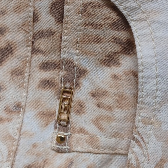 St. John Sport Women's Size 8 Leopard Print Pants Beige Brown Animal Print, 30"w - Picture 4 of 10